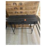 NEW - Walker Edison Minimalist Wood and Metal One Drawer Entry Table - MSRP - $240