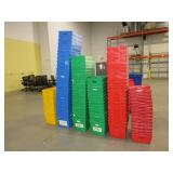 ULINE ASSORTED PLASTIC BOXES WITH HANDLES