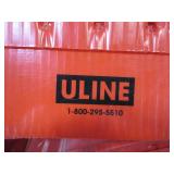 ULINE ASSORTED PLASTIC BOXES WITH HANDLES