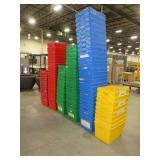 ULINE ASSORTED PLASTIC BOXES WITH HANDLES