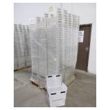 A PALLET OF  PLASTIC TOTES