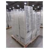 A PALLET OF PLATIC TOTES