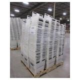 A PALLET OF PLASTIC TOTES