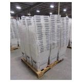 A PALLET OF PLASTIC TOTES