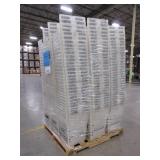 A PALLET OF PLASTIC TOTES