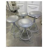 ADJUSTABLE HEIGHT METAL STOOLS