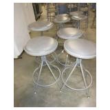 ADJUSTABLE HEIGHT METAL STOOLS