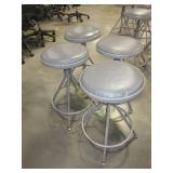 ADJUSTABLE HEIGHT METAL STOOLS