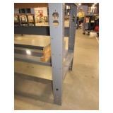 U-LINE PACKING TABLES WITH WOODEN HUTCH TOPS