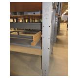 U-LINE PACKING TABLES WITH WOODEN HUTCH TOPS