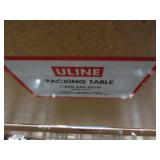 U-LINE PACKING TABLES WITH WOODEN HUTCH TOPS