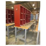 U-LINE PACKING TABLES WITH WOODEN TOPS