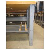 U-LINE PACKING TABLES WITH WOODEN HUTCH TOPS