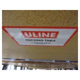 U-LINE PACKING TABLES WITH WOODEN HUTCH TOPS