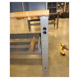 U-LINE PACKING TABLES WITH WOODEN HUTCH TOPS
