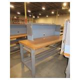 U-LINE/ GLOBAL PACKING TABLES WITH HUTCH TOPS