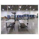 SHIPPING/SORTING TABLES WITH HEIGHT ADJUSTABLE LEGS AND TOP
