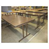 HEIGHT ADJUSTABLE FOLDING TABLES