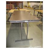HEIGHT ADJUSTABLE FOLDING TABLES