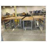 U-LINE ADJUSTABLE HEIGHT PACKING TABLES