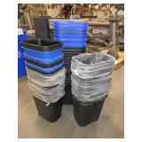 TRASH AND RECYCLE CONTAINERS
