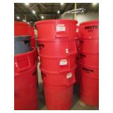 RUBBERMAID BRUTE 44 GALLON TRASH CONTAINERS