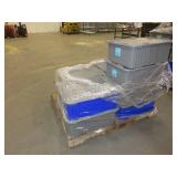 LEWIS BINS BLUE AND GREY DIVIDER BOXES WITH LIDS