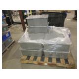 LEWIS BINS BLUE AND GREY DIVIDER BOXES WITH LIDS