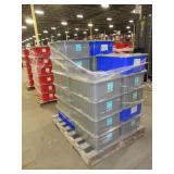 LEWIS BINS BLUE AND GREY DIVIDER BOXES WITH LIDS