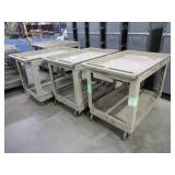 RUBBERMAID BEIGE ROLLING UTILITY CARTS