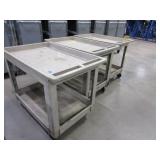RUBBERMAID BEIGE ROLLING UTILITY CARTS