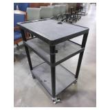 LUXOR BLACK ROLLING CARTS WITH POWER STRIPS