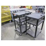 LUXOR, BLACK, ROLLING CARTS WITH POWER STRIP