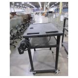 LUXOR, BLACK, ROLLING CARTS WITH POWER STRIP