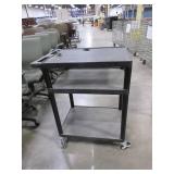 LUXOR, BLACK, ROLLING CARTS WITH POWER STRIP