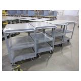 BENSON METAL ROLLING CARTS  WITH  LOCKING WHEELS
