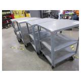 BENSON METAL ROLLING CARTS  WITH  LOCKING WHEELS
