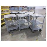 BENSON METAL ROLLING CARTS WITH LOCKING WHEELS