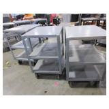 BENSON METAL ROLLING CARTS WITH LOCKING WHEELS