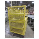 YELLOW, STEEL, ROLLING STORAGE CART - HEAVY DUTY