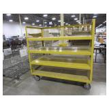 RELIUS, YELLOW, STEEL, HEAVY DUTY ROLLING CART.