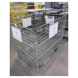 U-LINE COLLAPSABLE, WIRE CONTAINERS WITH CASTERS