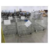 U-LINE COLLAPSABLE, WIRE CONTAINERS WITH CASTERS