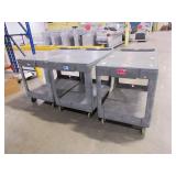 RUBBERMAID GRAY PLASTIC UTILITY CARTS