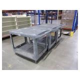 RUBBERMAID GRAY PLASTIC UTILITY CARTS