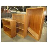 ASSORTED OAK BOOLKSHELVES