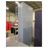 TALL GRAY METAL WAREHOUSE SHELVING