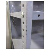 TALL GRAY METAL WAREHOUSE SHELVING