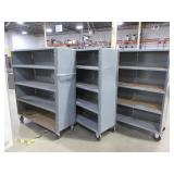 HEAVY DUTY METAL ROLLING SHELVES
