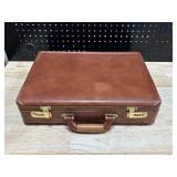 Leather Briefcase with Combination Lock
